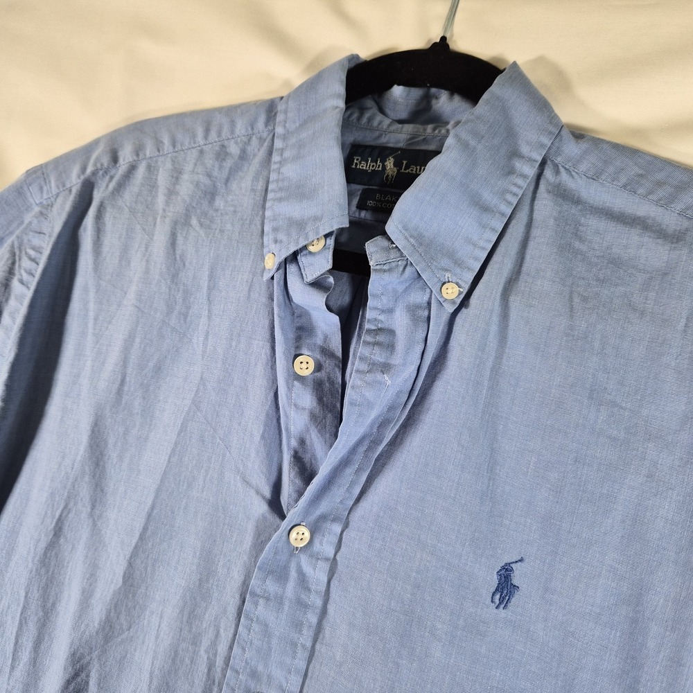 Ralph Lauren Blake Button Down Shirt Men Small Blue Short Sleeve Pony Logo...
